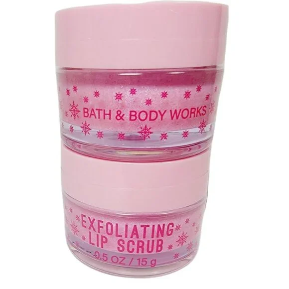2 COCO MINT Bath Body Works Exfoliating Lip Scrub PINK SPARKLE NEW Sealed - Picture 5 of 6